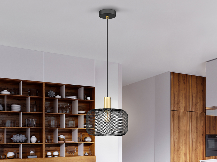 Schuller Lighting 1 Light Pendants Osiris 910132  ·OSIRIS· LAMP 1L., GOLD-BLACK