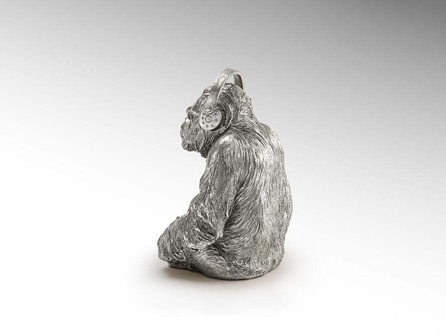 Schuller Furniture and decoration Decorative figures Orangutan Music 925938  ·ORANGUTAN MUSIC· FIGURE, SILVER