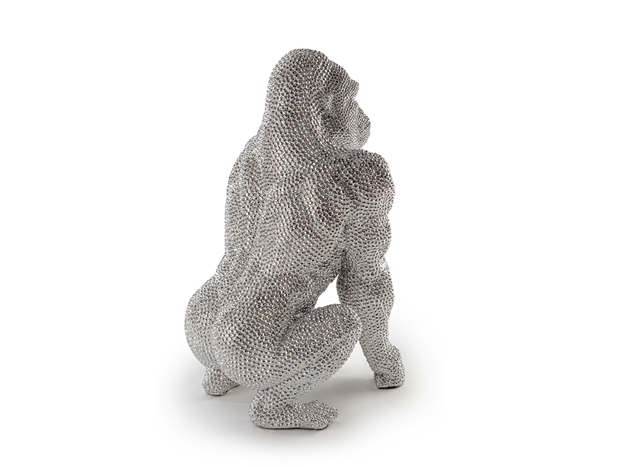 Schuller Furniture and decoration Decorative figures Gorila 957120  ·GORILA· LARGE FIGURE, SILVER